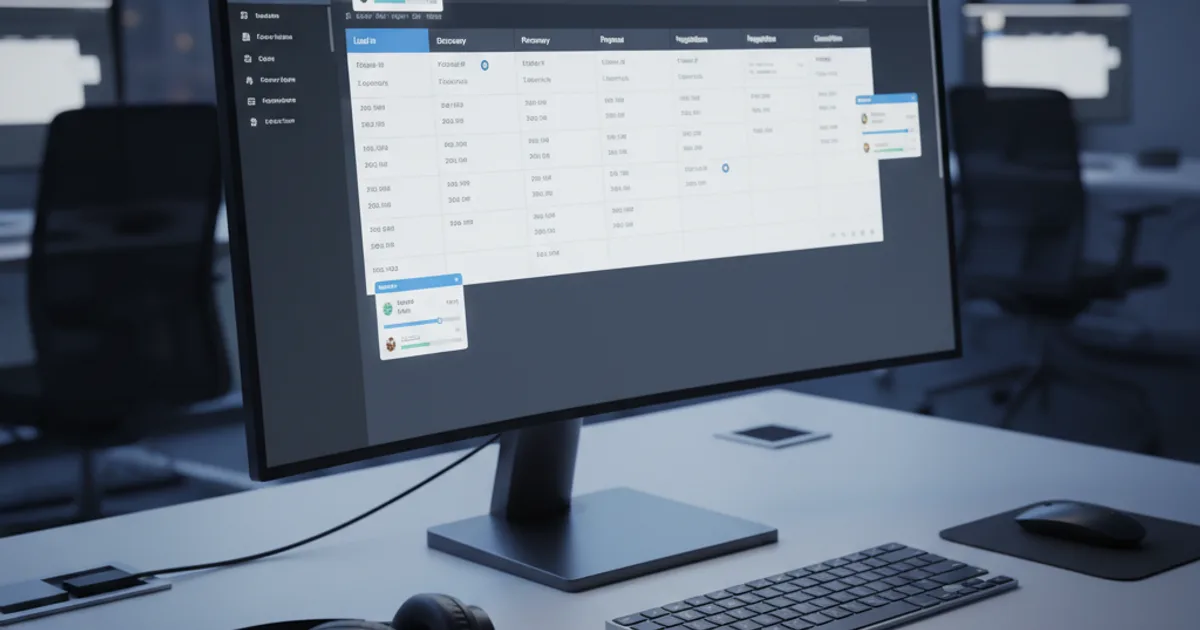 A close-up of a modern desktop workstation in a quiet enterprise office at dusk