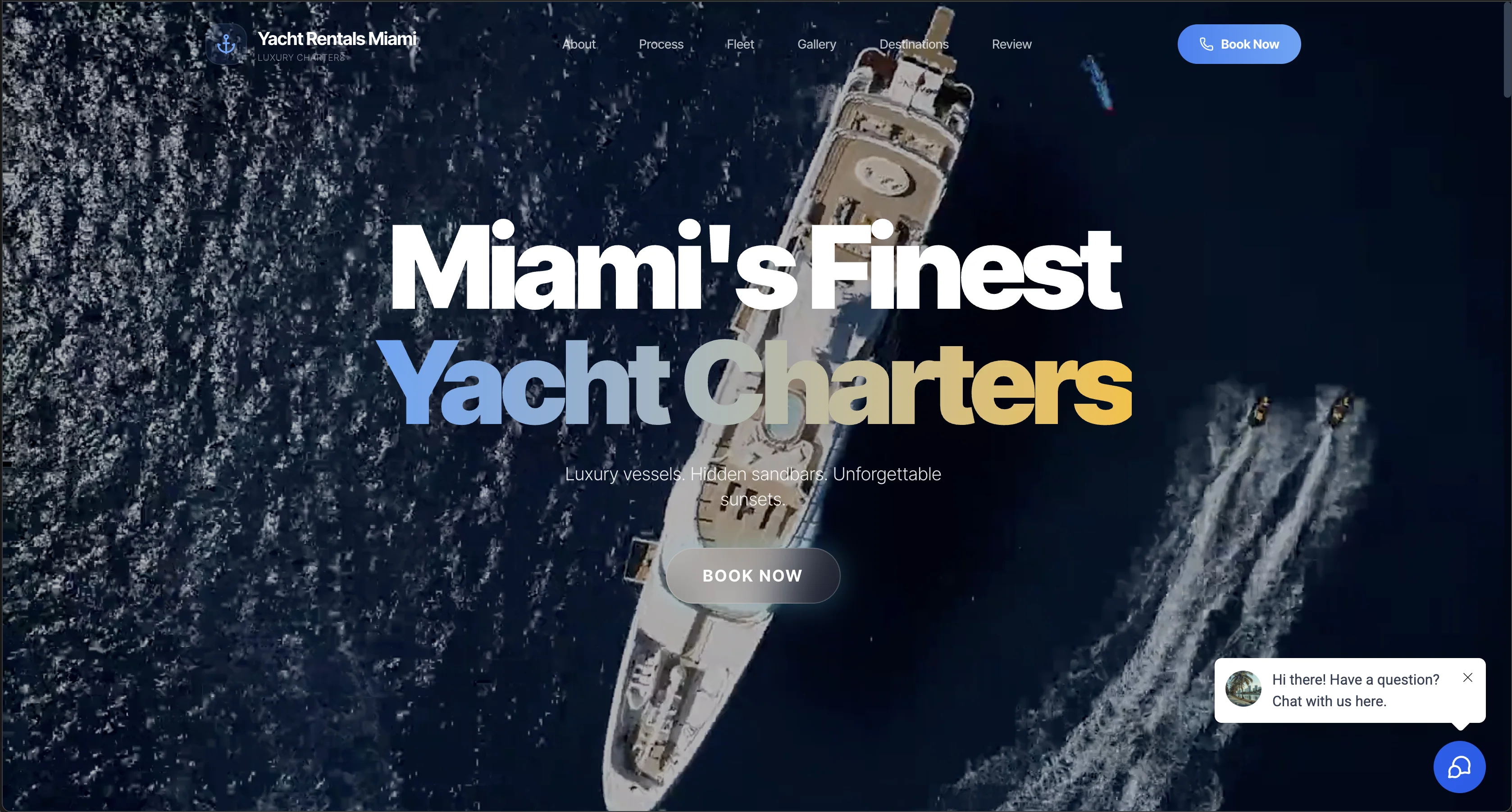 Yacht Rents Miami website screenshot